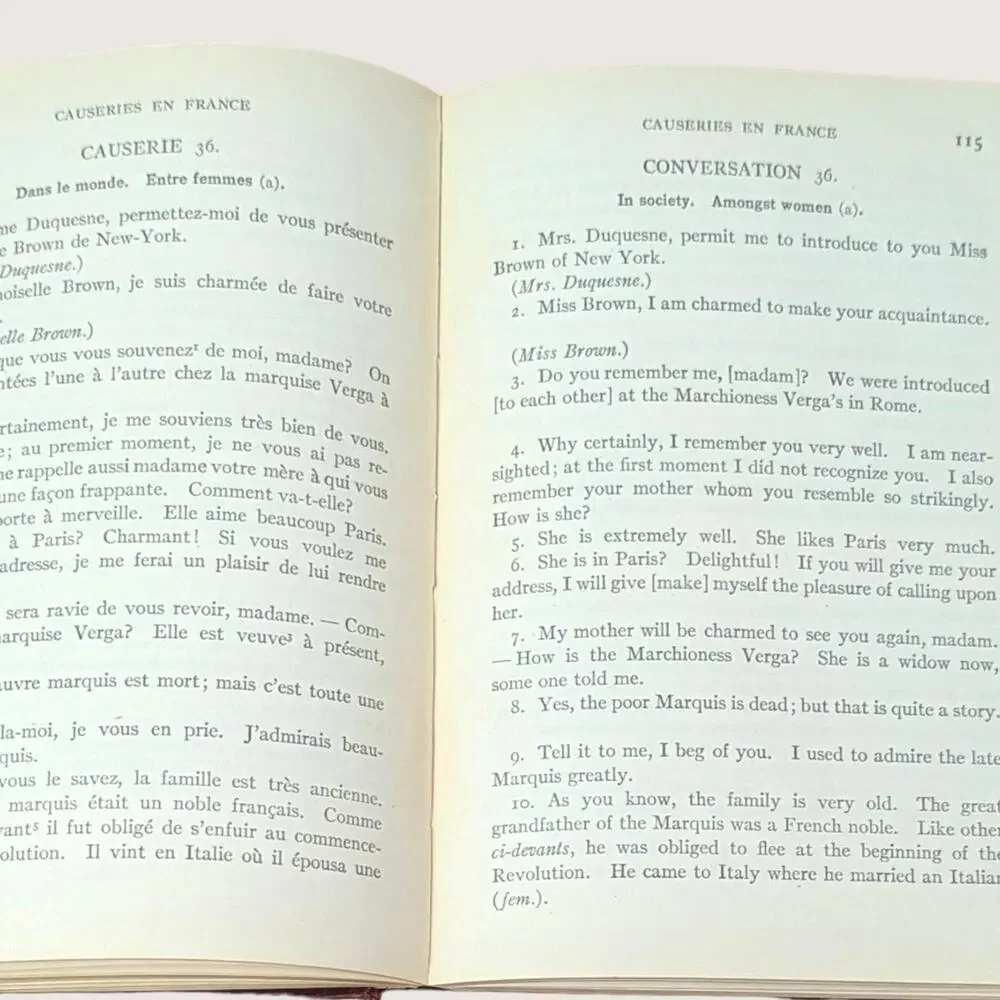 1918 Causeries En France Heath E E Pattou Hardcover Book